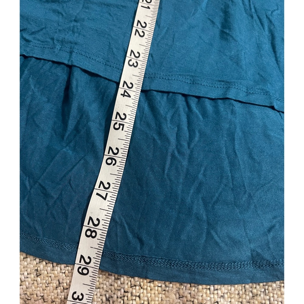 Anthropologie Deletta Teal/Turquoise Rayon Blouse NWT Size L - Picture 9 of 13